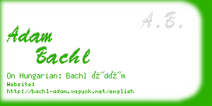 adam bachl business card